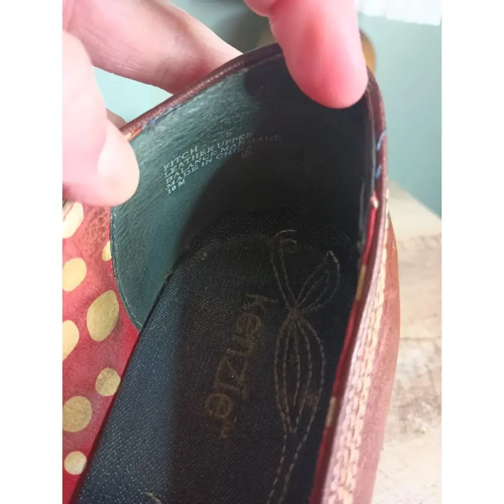Kenzie Y2K Leather Block Heel Pumps 10 Cognac Twee Classic Retro Old Money